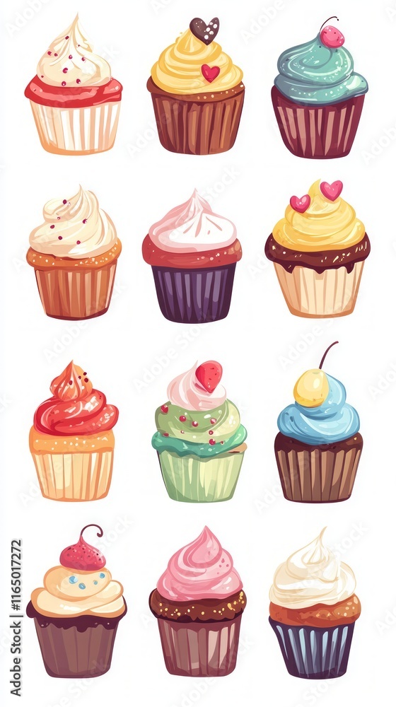 A Delightful Collection of Whimsical Cupcakes, Perfect for Any Occasion A Delightful Collection of Whimsical Cupcakes, Perfect for Any Occasion