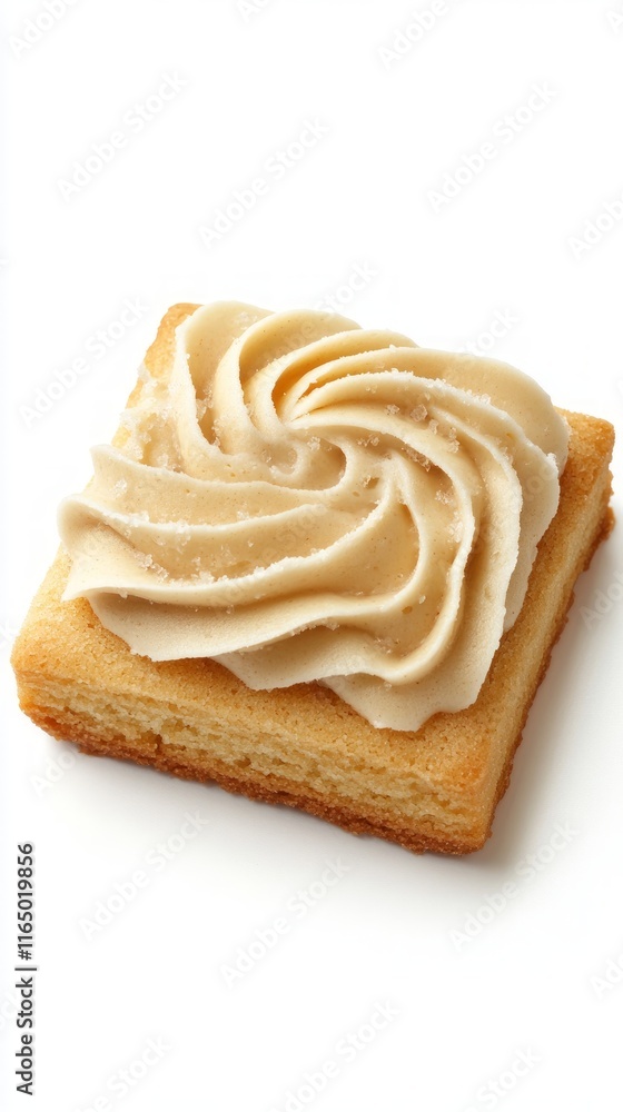 A Delectable Square Cookie with Creamy Whipped Topping A Delectable Square Cookie with Creamy Whipped Topping