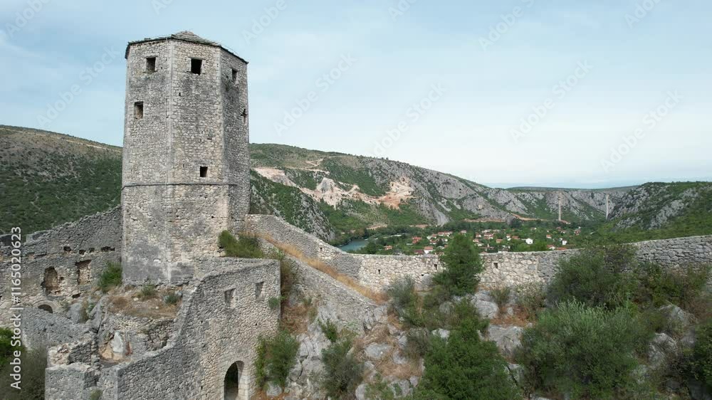 Castle Ruins Drone View Castle Ruins Drone View