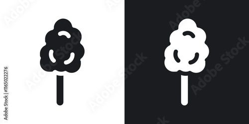 Cotton Candy icons in flat style