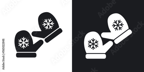 Gloves icons in flat style