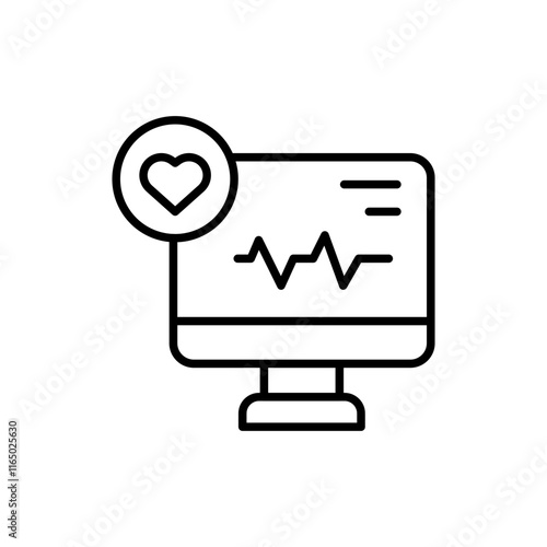 Defibrillator outline icons, minimalist vector illustration ,simple transparent graphic element .Isolated on white background