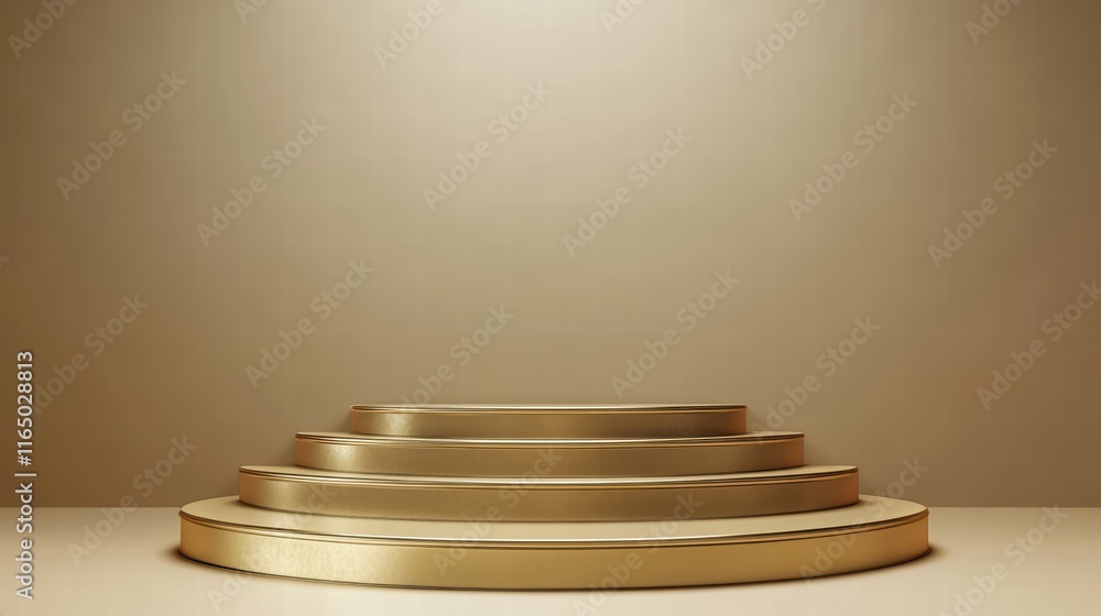 Obraz premium Public speaking stage podium for mockup realistic photo minimalist environment front view