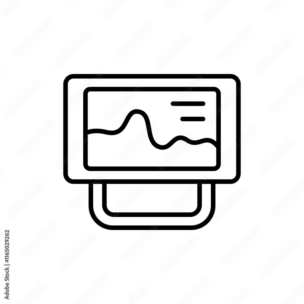 Echo sounder outline icons, minimalist vector illustration ,simple transparent graphic element .Isolated on white background Echo sounder outline icons, minimalist vector illustration ,simple transparent graphic element .Isolated on white background