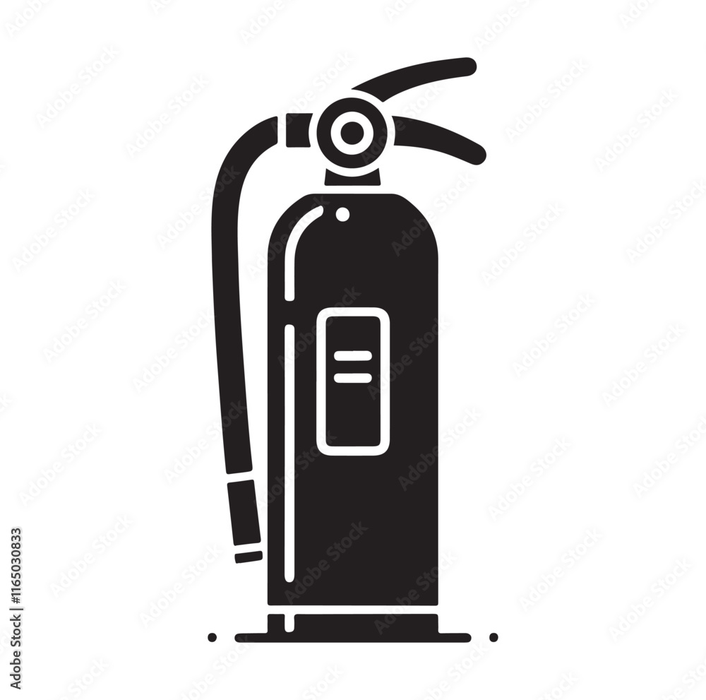 Fire Extinguisher silhouette vector illustration Fire Extinguisher silhouette vector illustration