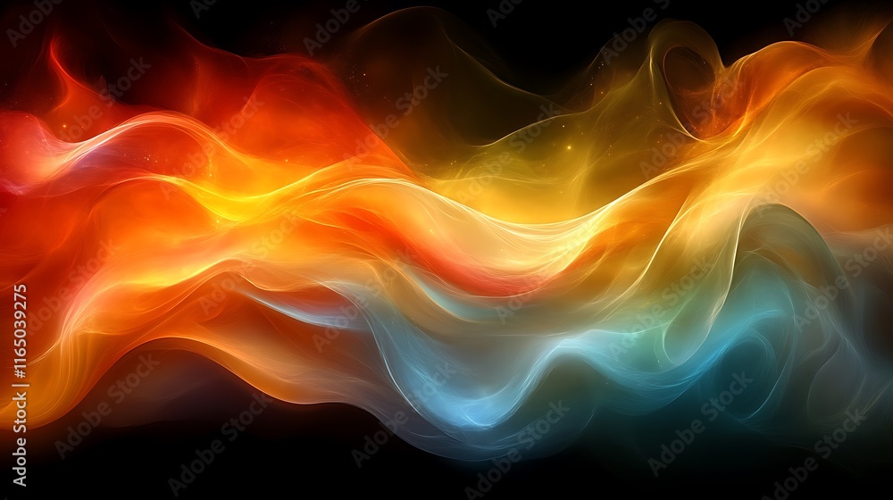 Obraz premium Abstract Colorful Waves of Light and Energy