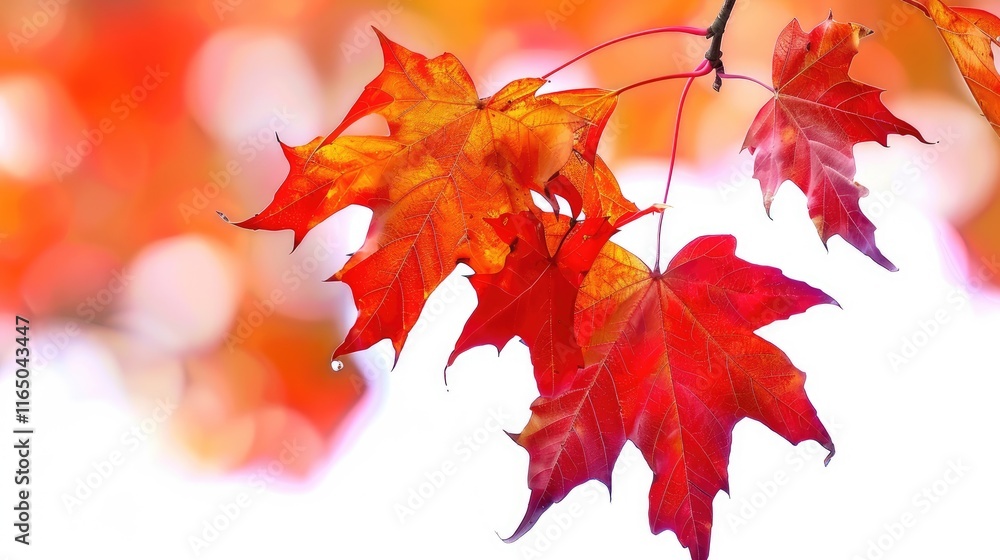 Vibrant autumn leaves in shades of red against a soft background. Vibrant autumn leaves in shades of red against a soft background.