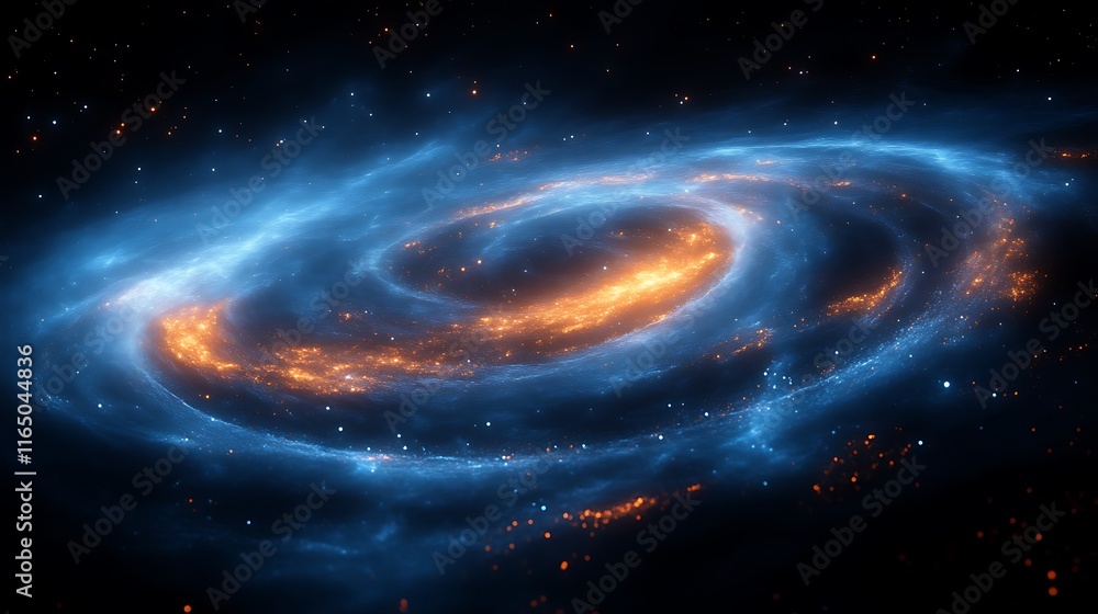 Fototapeta premium Celestial Spiral Galaxy Cosmic Dust and Stars