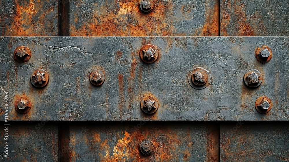 Rusty Metal Surface with Grunge Texture and Dark Elements Rusty Metal Surface with Grunge Texture and Dark Elements