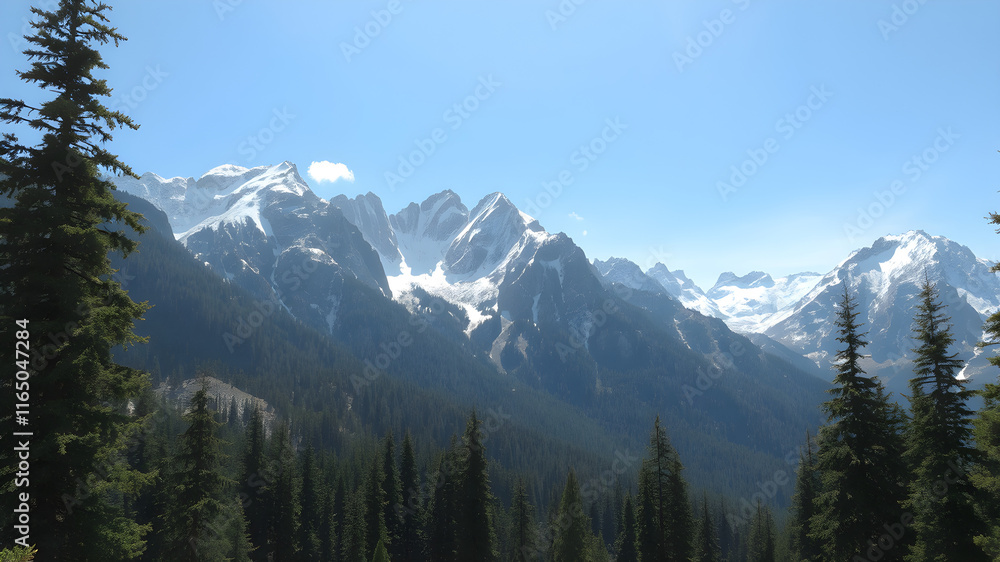 Amidst the towering peaks of some of the world's highest forests, there lies a pristine natural landscape. These colossal forests pierce the sky, their rugged and snow-covered summits touching the hea Amidst the towering peaks of some of the world's highest forests, there lies a pristine natural landscape. These colossal forests pierce the sky, their rugged and snow-covered summits touching the hea
