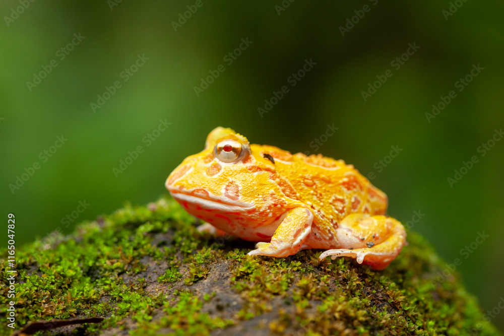Obraz premium Pacman, funny frog in natural life