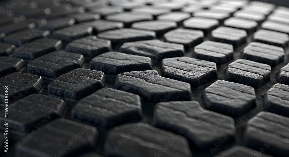 Close-up of industrial rubber surface with tire tread patterns Close-up of industrial rubber surface with tire tread patterns