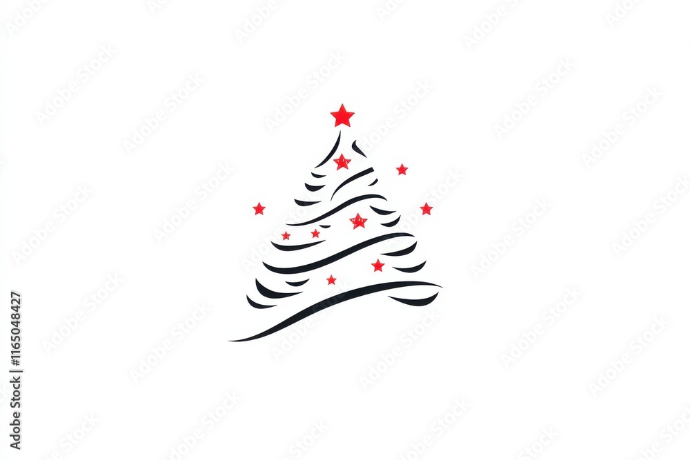 Simple Christmas Tree Vector Logo Simple Christmas Tree Vector Logo