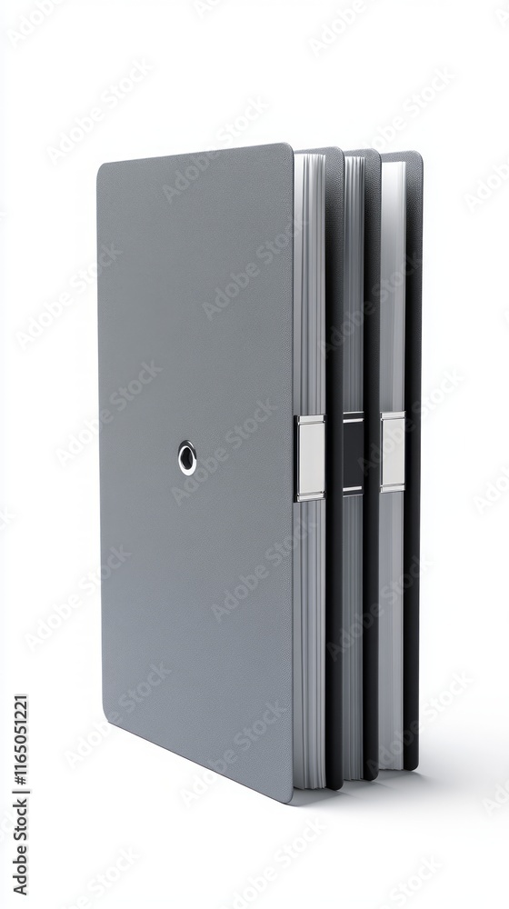 Modern Grey Binder for Efficient Organization and Professionalism. A sleek and functional storage solution for documents and paperwork. Ideal for offices and businesses. Modern Grey Binder for Efficient Organization and Professionalism. A sleek and functional storage solution for documents and paperwork. Ideal for offices and businesses.