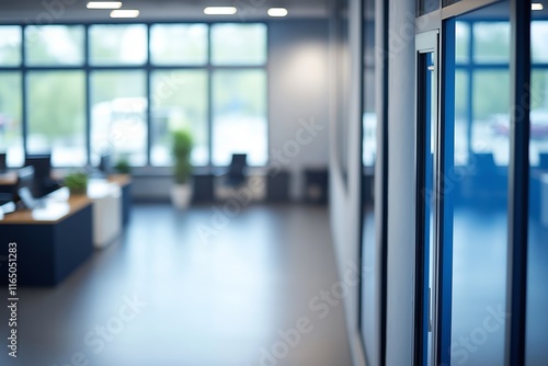 blur image background of corridor in hospital or clinic image photo