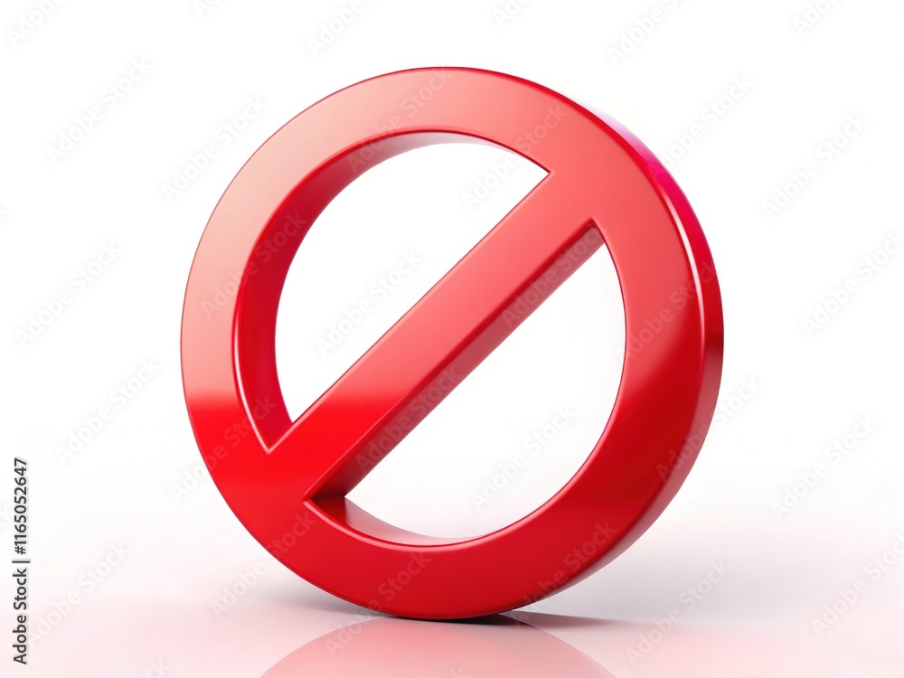 Forbidden Circle Symbol - Bold Crossed Sign Forbidden Circle Symbol - Bold Crossed Sign