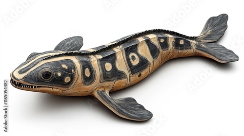 A 3D illustration of the prehistoric marine creature Styxosaurus, capturing the elegance and predatory nature of this ancient marine reptile, which lived during the Cretaceous period photo