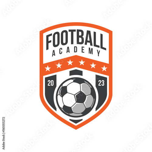 Football Academy Badge Logo Design Template. Sport Team Identity Vector Illustration.