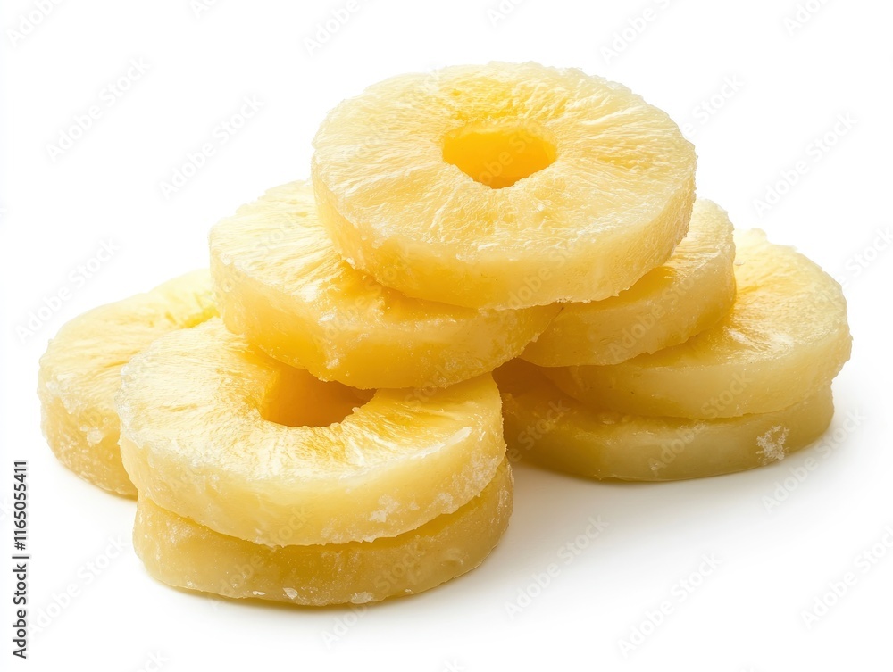 Fresh pineapple slices isolated on white background. Fresh pineapple slices isolated on white background.