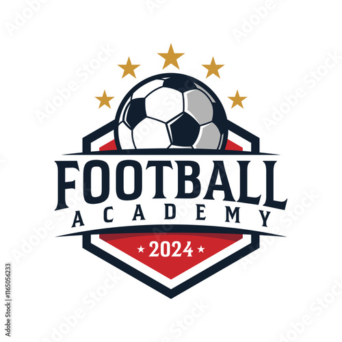 Football Academy Badge Logo Design Template. Sport Team Identity Vector Illustration.