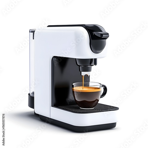 Coffee maker with a cup of coffee in it