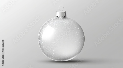 Simple yet elegant white bauble with a frosted finish
 photo