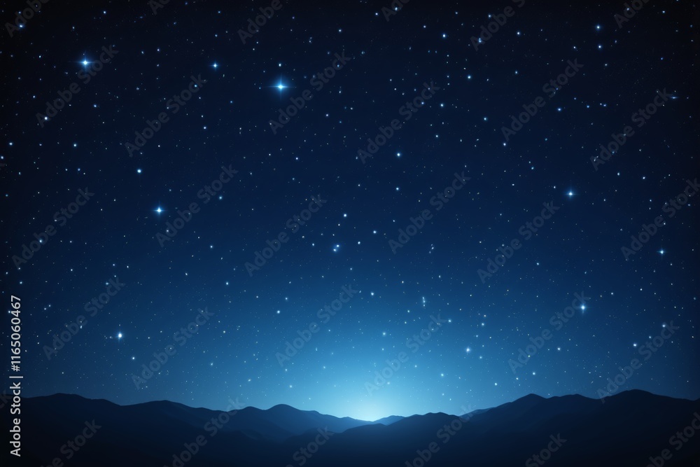 starry night sky with stars and mountains in the background starry night sky with stars and mountains in the background