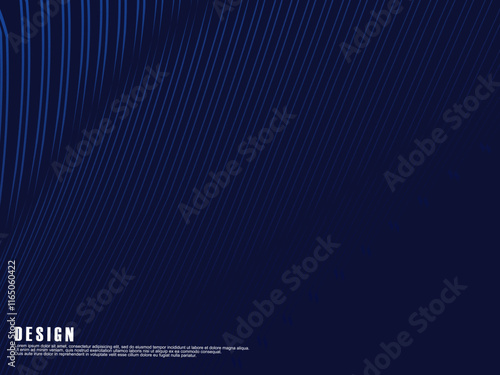 Premium background design with diagonal dark blue stripes pattern. Vector horizontal template for digital lux business banner, contemporary formal invitation, luxury voucher, prestigious gift certific