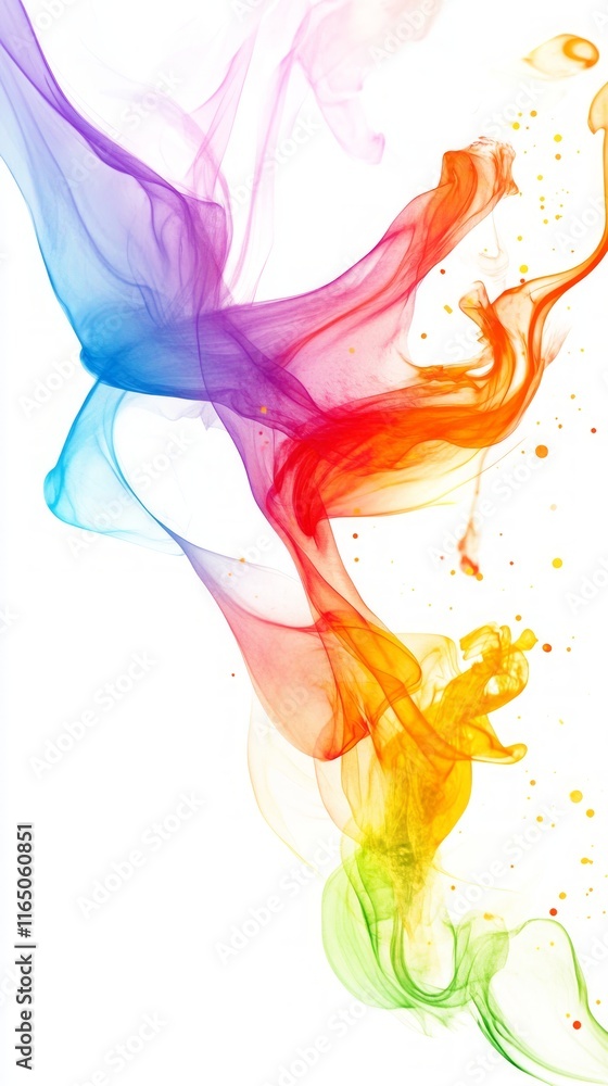 Obraz premium Abstract Colorful Ink Flow: A Vibrant Visual Feast of Fluid Motion