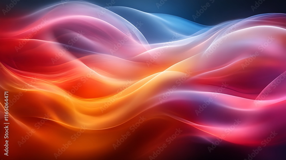 Abstract Colorful Waves Flowing Seamlessly Abstract Colorful Waves Flowing Seamlessly