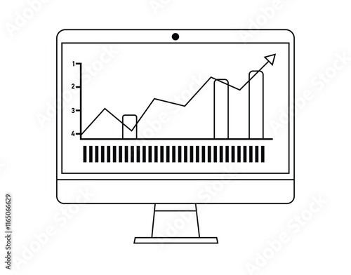 Dashboard admin line icon. Simple outline style. User panel template, data analysis, agency, graph, business linear sign. Vector illustration isolated on white background.