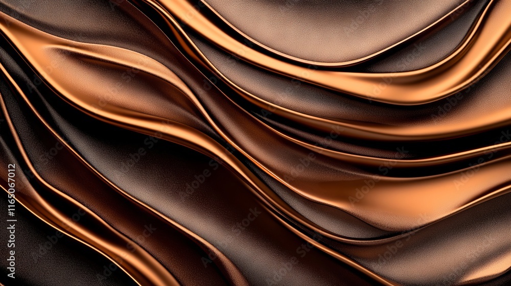 Obraz premium A close up of a brown and black fabric with a gold stripe