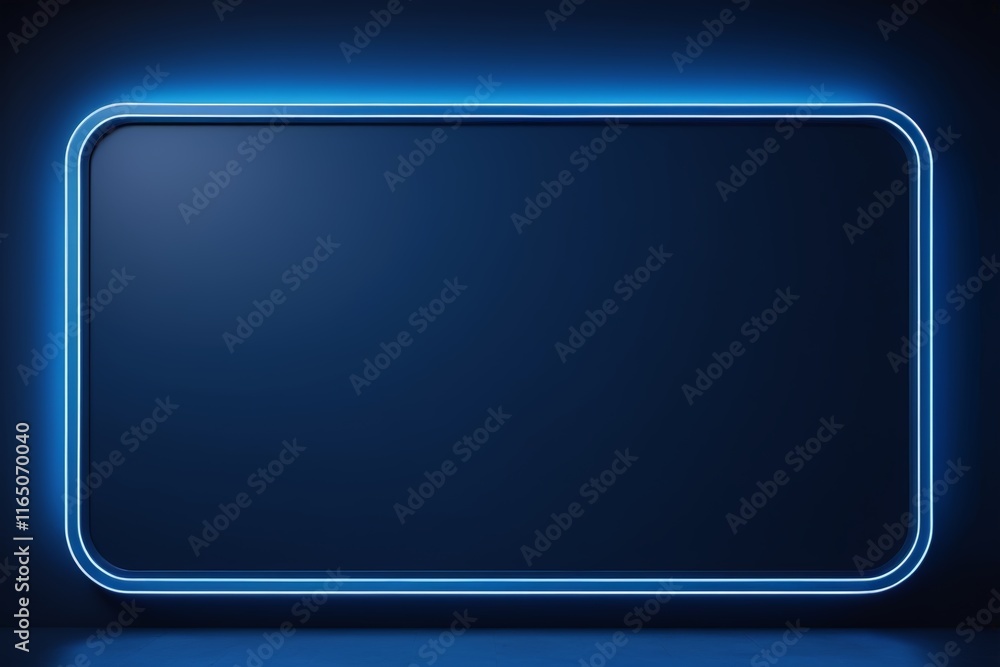 a close up of a neon frame in a dark room a close up of a neon frame in a dark room