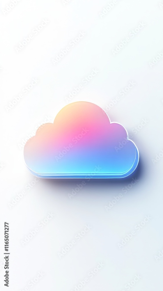 Stunning 3D Cloud Icon with Vibrant Gradient Colors. Modern Design for Cloud Computing and Technology. A Creative Abstract Graphic Stunning 3D Cloud Icon with Vibrant Gradient Colors. Modern Design for Cloud Computing and Technology. A Creative Abstract Graphic