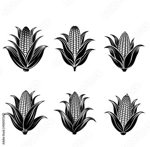 Corn silhouette vector illustration