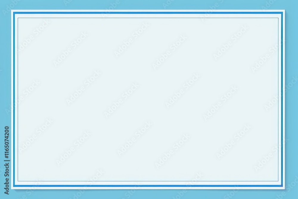 a close up of a white square with a blue border a close up of a white square with a blue border