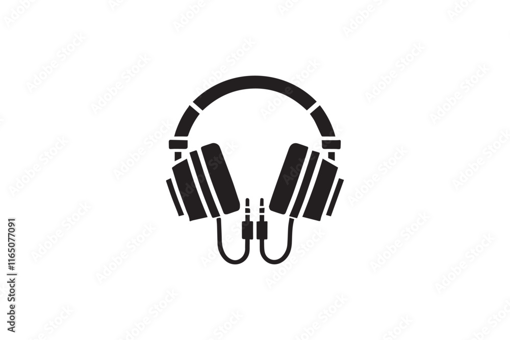 simple and unobtrusive headphone black and white vector silhouette illustration isolated in white background
simple and unobtrusive headphone black and white vector silhouette illustration isolated in white background