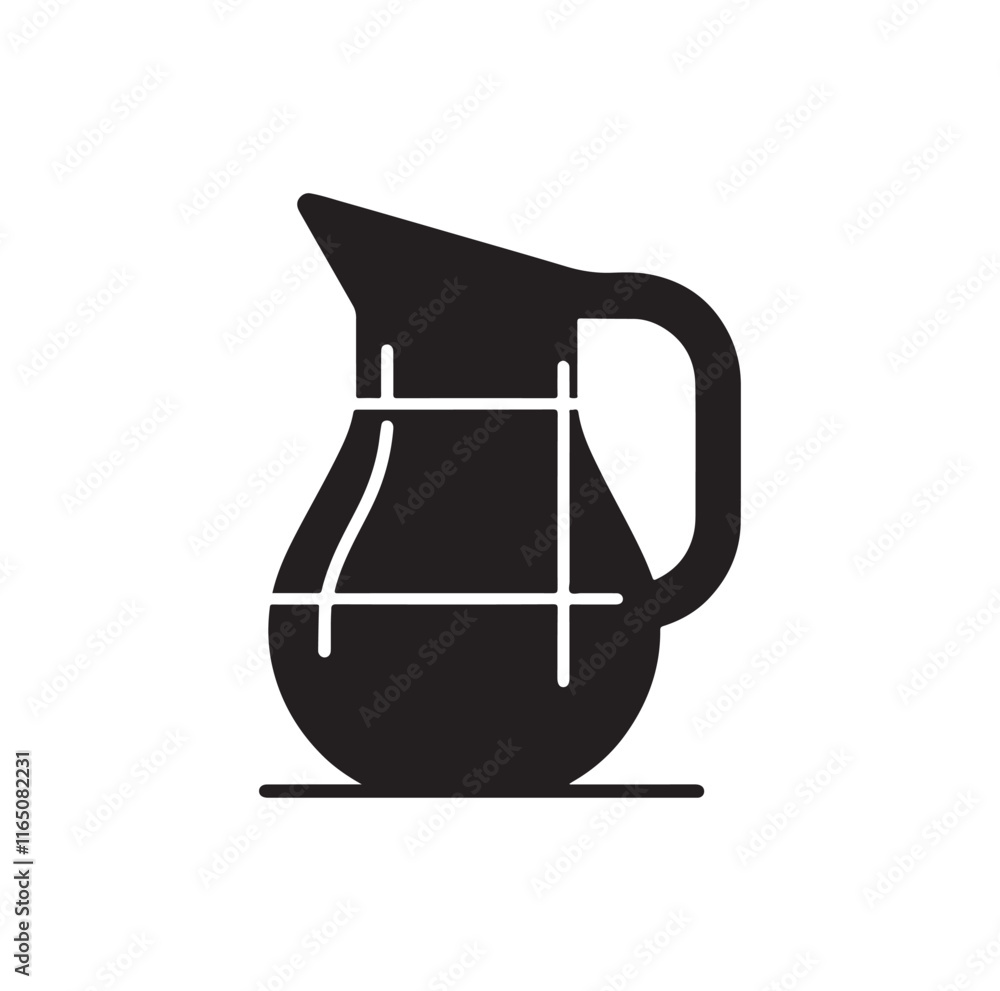Water Pitcher silhouette vector illustration Water Pitcher silhouette vector illustration