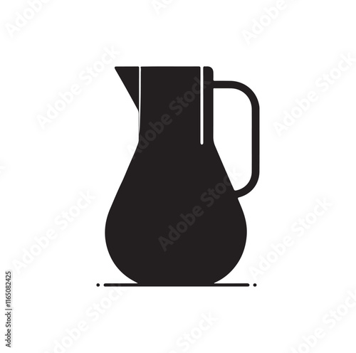 Water Pitcher silhouette vector illustration