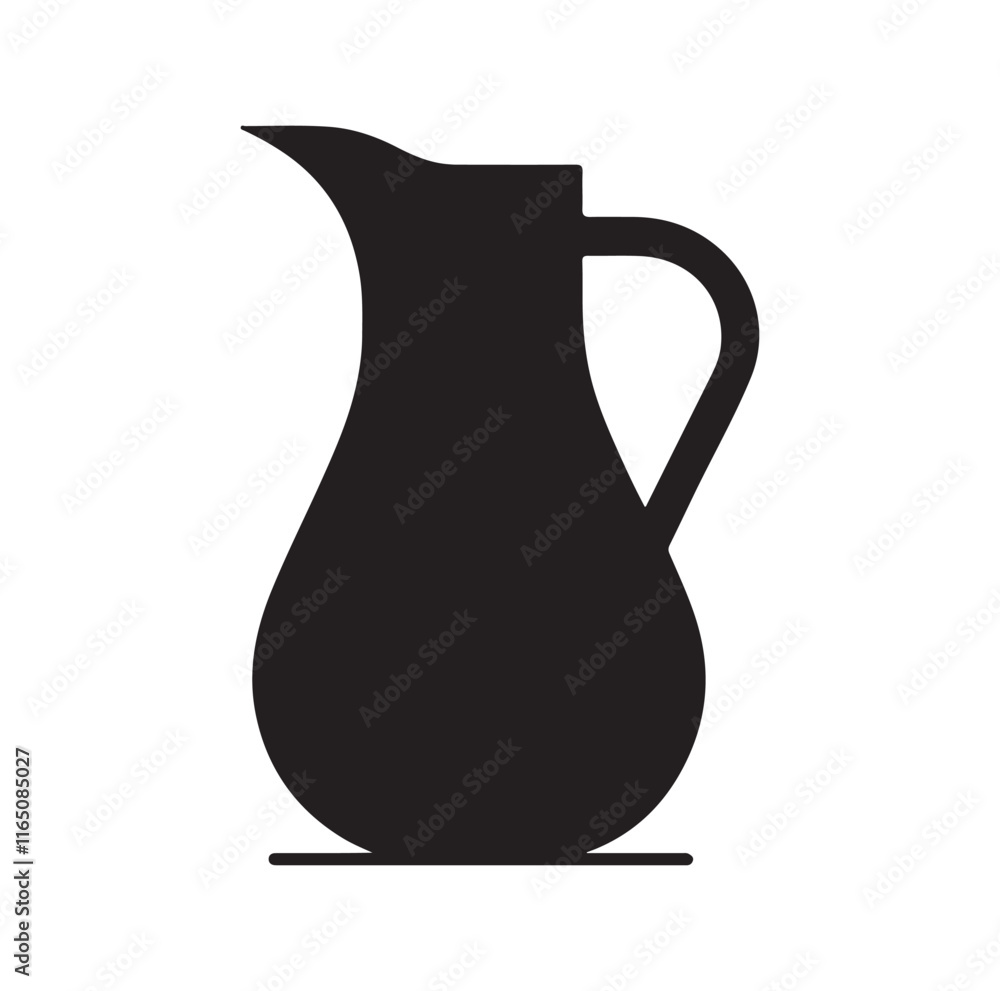 Water Pitcher silhouette vector illustration Water Pitcher silhouette vector illustration