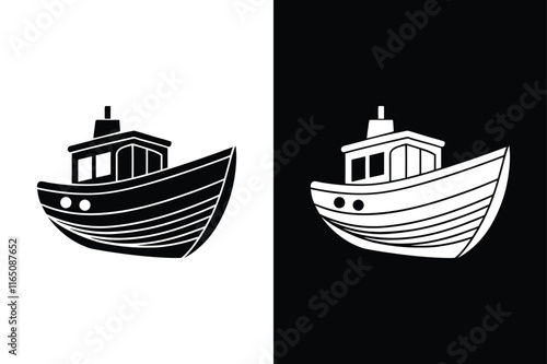 Modern Ferry Boat Vector. Clean and Versatile Watercraft Icon