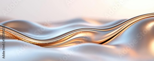 Sparkle abstract background concept. Abstract lines and smooth curves in a modern, fluid design with a metallic sheen.