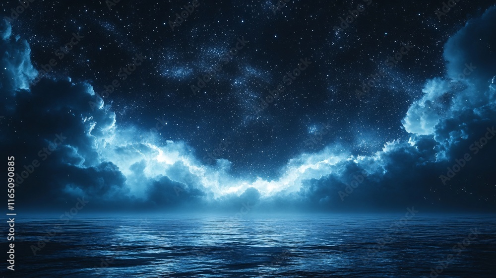 Shooting stars streaking gently across a dark, serene sky Shooting stars streaking gently across a dark, serene sky