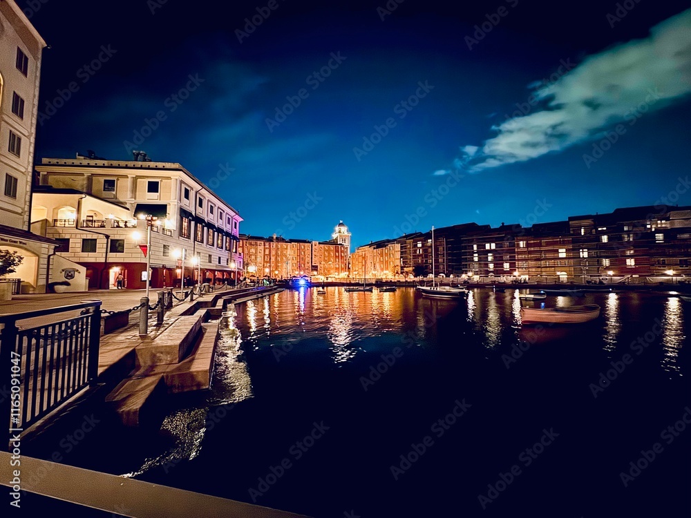 Naklejka premium city at night