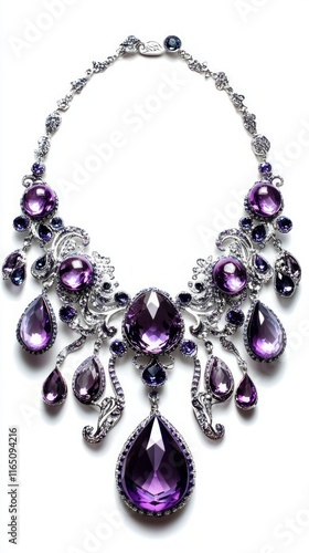 Exquisite Purple Gemstone Necklace: A Showstopping Piece of Jewelry photo