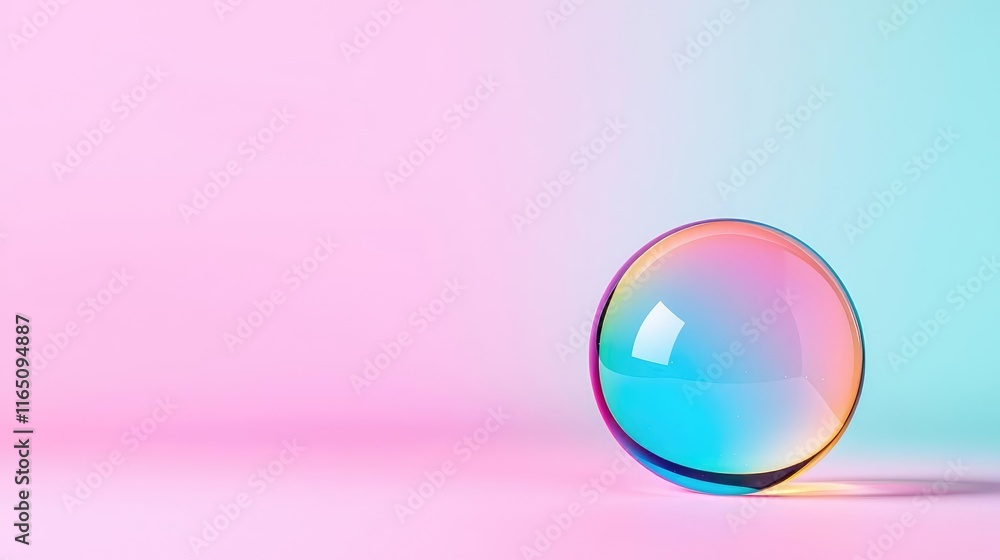 Sparkle abstract background concept. Colorful bubble reflecting light on a soft background of pastel pink and blue. Sparkle abstract background concept. Colorful bubble reflecting light on a soft background of pastel pink and blue.