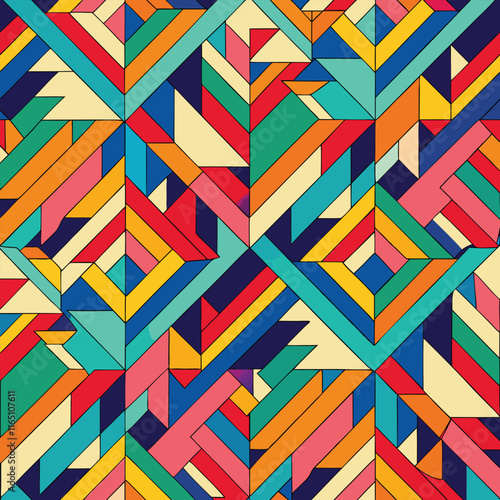 Wallpaper Mural Abstract colorful seamless pattern background vector Torontodigital.ca