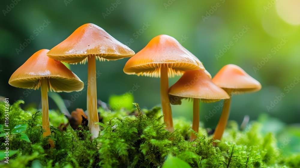 Fototapeta premium Mushroom plants growing outside