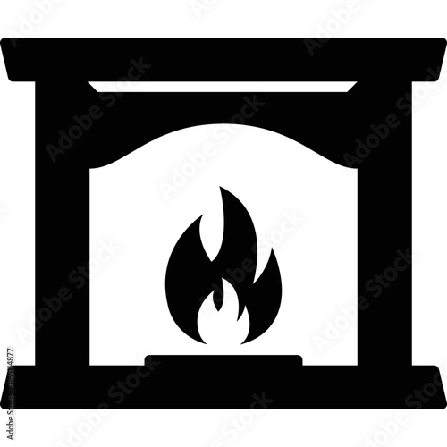 simple vector icon fireplace