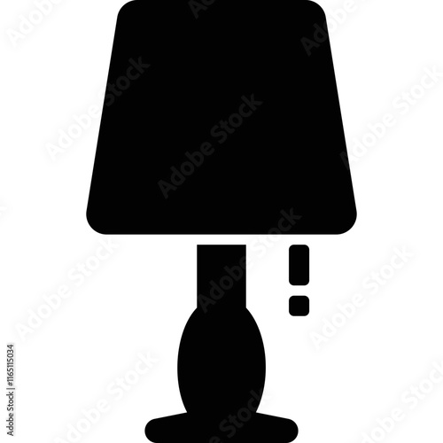 Simple vector icon table lamp